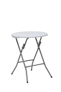 Toptan açık taşınabilir 60cm 80cm yüksek üst katlanabilir beyaz plastik yuvarlak katlanır kokteyl Bar masası parti etkinlikleri için - Product Image 2