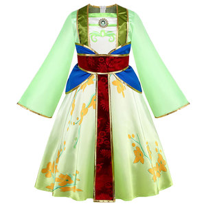 Disfraz Tradicional Chino <span class=keywords><strong>de</strong></span> <span class=keywords><strong>Princesa</strong></span> Antigua para Niñas, <span class=keywords><strong>Vestido</strong></span> <span class=keywords><strong>de</strong></span> Cosplay <span class=keywords><strong>de</strong></span> Mulán para Televisión, Películas, Halloween, Carnaval, Navidad, Capa para Niños - Product Image 2