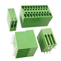 Bloc de bornes mâle-femelle pour PCB, double rangée, droit/à angle droit, avec connecteur à ressort, en PA66 vert 3,50 mm, directement de l'usine et à prix bas