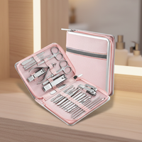 Ensemble de coupe-ongles en acier inoxydable Kuli, 21 pièces, 26 pièces, kit de manucure, outils de beauté, vente en gros, logo personnalisé, origine GUA