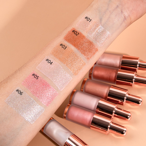 ไฮไลท์เตอร์แบบน้ำ 6 สี สำหรับใบหน้าและผิวกาย สูตรวีแกน ปราศจากการทดลองกับสัตว์ เม็ดสีแน่น ติดทนนาน (Private Label) - Product Image 4