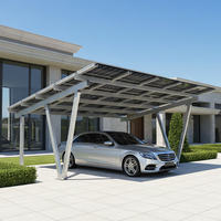 Système de montage de carport solaire en aluminium antirouille, structure de stationnement photovoltaïque, coût compétitif, auvent solaire, investissement à long terme