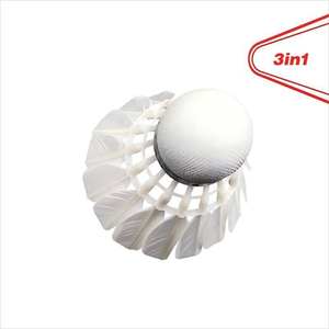 Volant de <span class=keywords><strong>badminton</strong></span> Anyball 444 Fiber Cock Hybrid 3-en-1, durable, en plumes d'oie naturelles de qualité supérieure, outil d'entraînement - Product Image 2