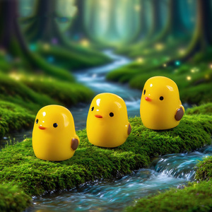 Nuevas Figuras Decorativas de Pollitos Amarillos en Resina, Miniaturas de Animales para Jardín de Hadas, Casa de Muñecas y Manualidades - Product Image 3