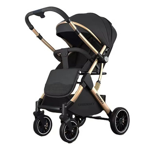 Poussette légère pour nouveau-né <span class=keywords><strong>2</strong></span> en <span class=keywords><strong>1</strong></span> pliable avec poignée réglable pour bébés - Product Image 4