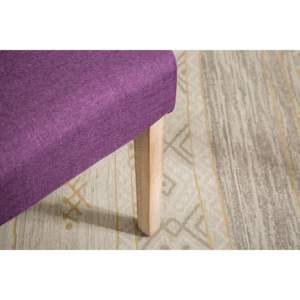 Ensemble de 2 chaises de salle à manger Db Habit Tufted Parsons en cuir violet avec pieds en bois massif pour salons et meubles de maison - Product Image 6