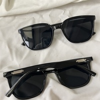 Lunettes de soleil Cat-Eye pour femmes Basic Black Large Small Frames Lunettes de protection solaire UV400 Face-Slimming