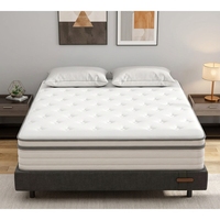 Matelas hybride de luxe 5 étoiles à ressorts ensachés Euro Top de 12 pouces, livré en boîte