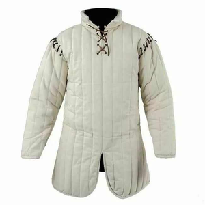 Hecho a mano Medieval Gambeson Abrigo acolchado grueso estilo Vintage Aketon chaleco chaqueta armadura para la temporada de invierno trajes históricos SCA - Product Image 3