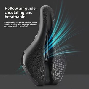 Selle de vélo en cuir évidée pour VTT et vélos de route Modèle LS111 - Product Image 2