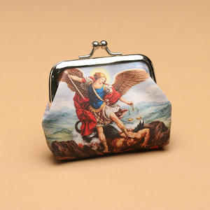 Sacs d'emballage pour bijoux à thème Vierge Marie catholique, mini-sacs colorés pour rangement de chapelets, pochettes à chapelet à fermeture Kiss-Lock, porte-monnaie, vente en gros - Product Image 3