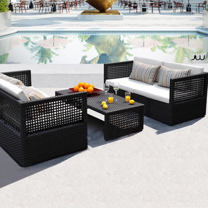 Cortile esterno in stile moderno doppia sedia in Rattan e divano Set a prova di pioggia per balcone e mobili per la casa per il tempo libero all'aperto - Product Image 6