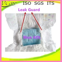Couche jetable Lucky Baby pour l'énurésie nocturne, avec film PE gonflable, imperméable, imprimé, surface sèche, haute absorption et bande adhésive
