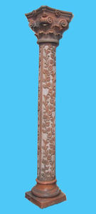 Tùy chỉnh màu vàng đá cẩm thạch người phụ nữ cột đá cẩm thạch trụ cột điêu khắc trong kho - Product Image 6