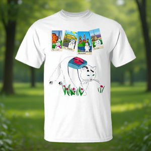 Camiseta Fluffy The Cat Travels In Turin, Moscú, Los Ángeles, París - Product Image 3