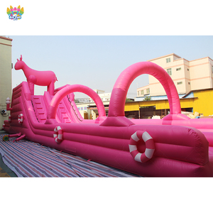 Toboggan aquatique gonflable commercial en PVC, thème cerf rose, double piste, écologique, capacité 10 personnes, grande taille personnalisée, USA AIRFUNPRO - Product Image 6