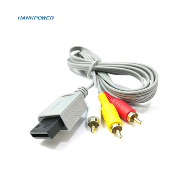 For Wii Console AV Cable Composite 3 RCA Cable for Nintend Wii Console RCA Cable 1.8M