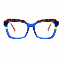 Lunettes optiques surdimensionnées en acétate multicolore RSD8043, vente en gros d'usine, lunettes optiques de luxe en acétate coloré