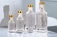 Bouteille diffuseur à roseaux en verre écologique haut de gamme avec bouchon en liège, finition mate, sérigraphie, vide, pour huiles essentielles