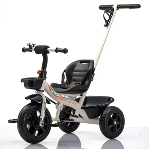 Vélo pour enfants à trois roues bon marché avec barre de poussée et roues en EVA Tricycle pour enfants avec siège arrière pour enfants Triciclo - Product Image 4