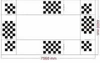 Kit de calibrage AVM pour système de caméra panoramique 360° JETOUR 360 Surround View, avec tapis à damier, spécifications OEM