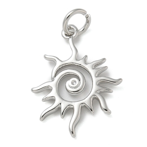 Pandahall <span class=keywords><strong>10</strong></span> PCS giá mạ thực 18K vàng mạ đồng thau Mặt dây chuyền lâu dài mạ quyến rũ với nhảy Vòng - Product Image 4