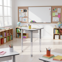 Table triangulaire moderne à hauteur réglable, mobilier scolaire, table d'élève, table d'activité, table de classe