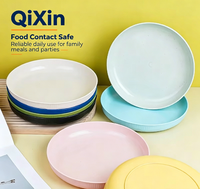 Assiettes creuses incassables en plastique PP de qualité alimentaire de 9 pouces, réutilisables pour salades et pâtes, moulées par injection, couleur et logo personnalisables