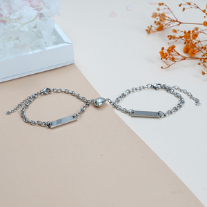 Bracciale in Acciaio Inossidabile con Magnete Affinità Mutua Bracciale per Coppie Charm Regalo per San Valentino SB047 - Product Image 3