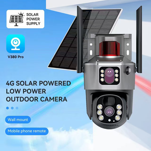 V380 Pro Wifi Ip 4G Sim Card Outdoor Solar Cctv Ptz Camera Wifi Panorama Outdoor Dome Security Solar Camera Ai Cctv Ip Camera - Product Image 1