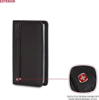 Porte-cartes personnel Diplomat Wenger 156 en vinyle noir fabriqué en Chine, taille unique