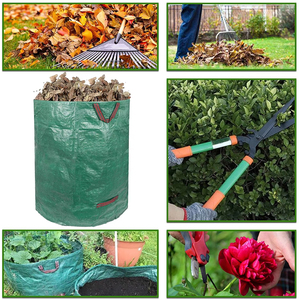Bolsa de hojas de jardín de gran capacidad TAK, bolsa de recolección de ramas y hojas caídas, bolsa de basura reutilizable verde oscuro PP Oxford para plantas - Product Image 3