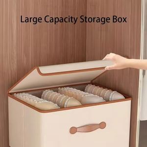 42LWardrobes Quilt Clothes Organizer Collapsible Boxes Multifunction Durable <b>Foldable</b> Storage <b>Box</b> With Lid - Product Image 5