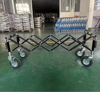 Chariot de transport de cercueil en alliage d'aluminium de style européen XH-5C, capacité standard internationale de 450 kg, options de couleur personnalisées pour funérailles d'adultes