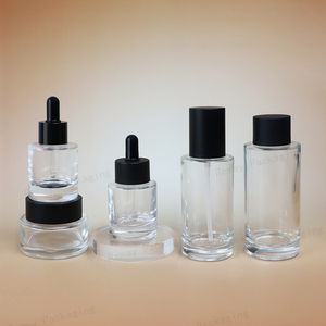 Ensemble d'emballages de soins de la peau de luxe personnalisés en usine en Chine, flacon de lotion vide givré et transparent, pot de crème, flacon de sérum - Product Image 5
