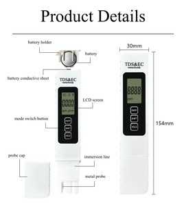 Testeur TDS <span class=keywords><strong>EC</strong></span> de température avec ou sans rétroéclairage, tolérance de 2%, batterie 50mAh - Product Image 4