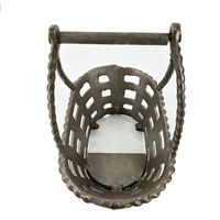 Panier à vin vintage en fonte tressée, texture torsadée, ajouré, pour rangement de vin, ornements décoratifs pratiques et artistiques
