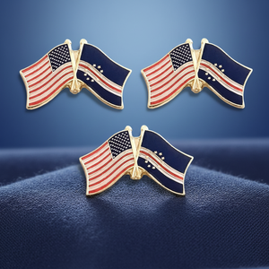 GREPAS GIFTS Pin Kerah Bendera Amerika Serikat dan Kapulaga yang Bersilang Ukuran 1,25 Inci - Product Image 2