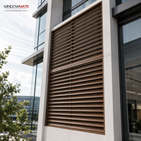 Système de persiennes en aluminium à lame en Z de haute qualité avec ouverture verticale, design moderne, écologique, pour la ventilation des façades de bureaux et de maisons