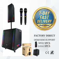BA-X1508 Altavoz Inalámbrico Lineal Dividido de 15 Pulgadas, Audio Profesional, Micrófonos Duales, RGB, Logotipo Personalizado de Fábrica, Venta al por Mayor, Entrega Rápida en 7 Días