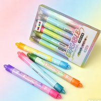 Surligneurs fluorescents multicolores à double pointe durables pour les écoliers et les étudiants