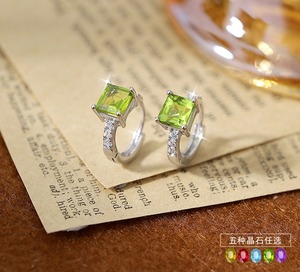 9 Minimalist 5mm Square Natural Stone Small <b>Hoop</b> Earrings 925 <b>Sterling</b> <b>Silver</b> Non Tarnish Jewelry For Women - Product Image 2