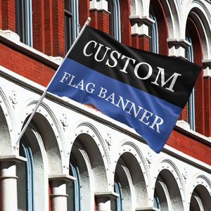Factory Wholesale 100D Polyester Custom Flags <b>Banners</b> in Black Blue Best Quality Digital Printing Aluminum Flagpole Best Price - Product Image 6