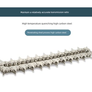 Cadena de Sierra No Estándar de Acero Inoxidable 304, Diente 08B de 4 Puntas para Máquina de Filetear Pescado en Granjas, Procesamiento de Alimentos, Resistencia a la Tracción 10A/12A - Product Image 4