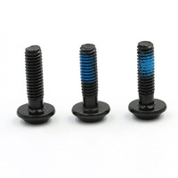 Vis à tête cylindrique à embase Torx en acier inoxydable 304 316 A2-70 A4-80 de haute résistance M2 M3 M4 M5 M6, couleur noire, avec insert en nylon