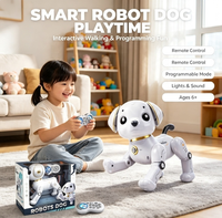 Robot chien télécommandé programmable, animal de compagnie électronique intelligent multifonctionnel, robot chien interactif éducatif dansant, cadeau pour enfants