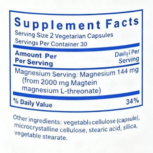 Cápsulas de L-Treonato de Magnesio OLLI al por Mayor, Apoyo para la Memoria, Pensamiento Rápido y Salud Cognitiva, Vegetarianas - Product Image 2