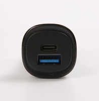 Cargador de Coche Móvil de 65W, Cargador Rápido para Vehículos Eléctricos, PD65W USB C, Carga Rápida, 2 Puertos, Cargador de Teléfono, Enchufe Universal