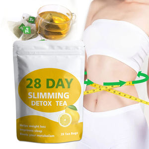 OEM Thé pour la perte de poids biologique naturel à base de plantes, saveur citron Thé détox 28 jours Thé amincissant à la feuille de séné - Product Image 1