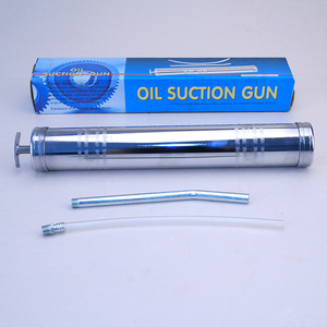 Pistola de succión de grasa <span class=keywords><strong>manual</strong></span> personalizada de 1000g Pistola de grasa de acero pequeña con tubería de PVC duro + tubería de acero - Product Image 1